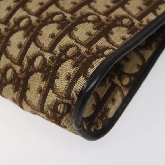 Christian Dior Trotter Canvas Shoulder Bag Brown Gold Auth BD543 - Picture 5 of 16